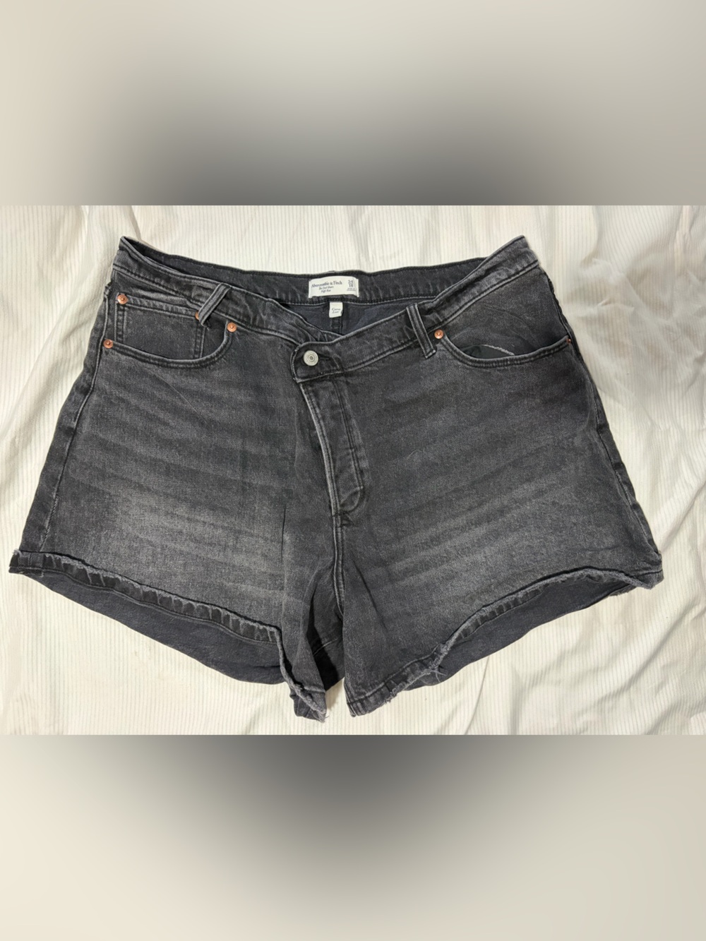 Abercrombie & Fitch Black Washed Denim Shorts